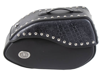 Sacoche moto [Hepco & Becker] - cuir noir ivoire droit - support de sacoche tube