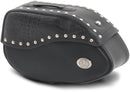 Motorcycle bag [Hepco & Becker] - leather Ivory black left - tube pannier holder
