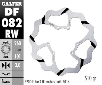 Red Moto CRF 450 R Supermoto [2016] - Oversize Wave® brake disc – picture 2