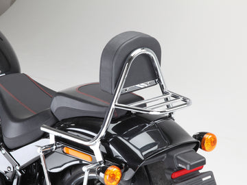 Harley Davidson Softail Fat Boy (Milwaukee -eight 107/114) [2018] - Sissy Bar de Rohr avec oreiller et rack à bagages