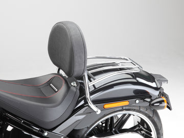 Harley Davidson Softail Fat Boy (Milwaukee -eight 107/114) [2018] - Driver Sissy Bar avec un grand oreiller arrondissant et à bagages à bagages