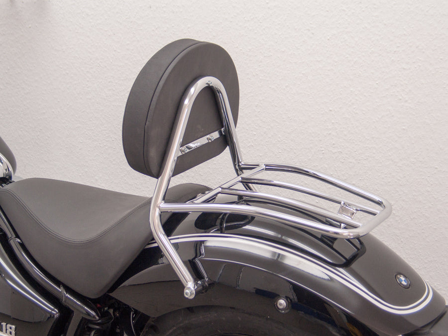 BMW R 18 (OL11) 2021- [2021] - driver Sissy bar with a large rounded pillow and luggage rack