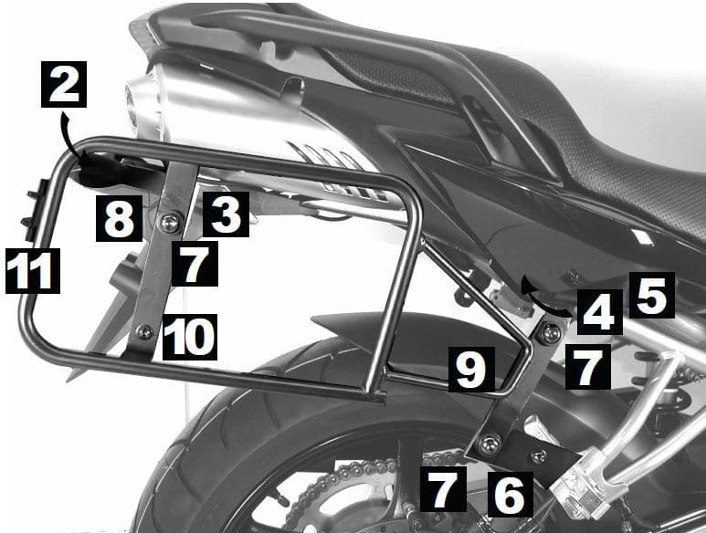 Yamaha FZ 6 [2007-2009]-Lock-IT case carrier