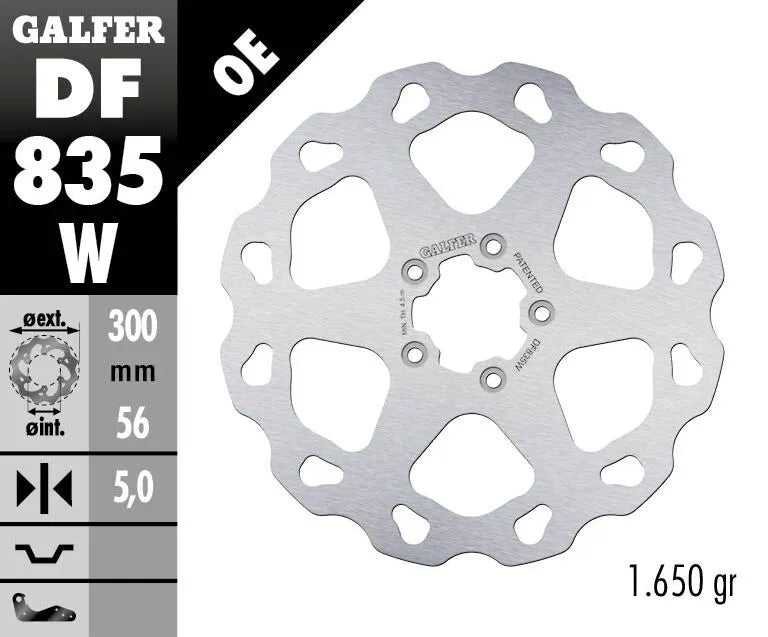 Harley-Davidson XL 883 R Roadster [2015] - Wave® brake disc - surface: silver, stainless steel - picture 2