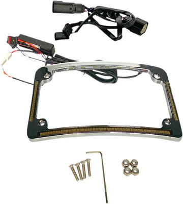 harley davidson fltruse [CUSTOM DYNAMICS] – LED Radius Kennzeichenrahmen - 0