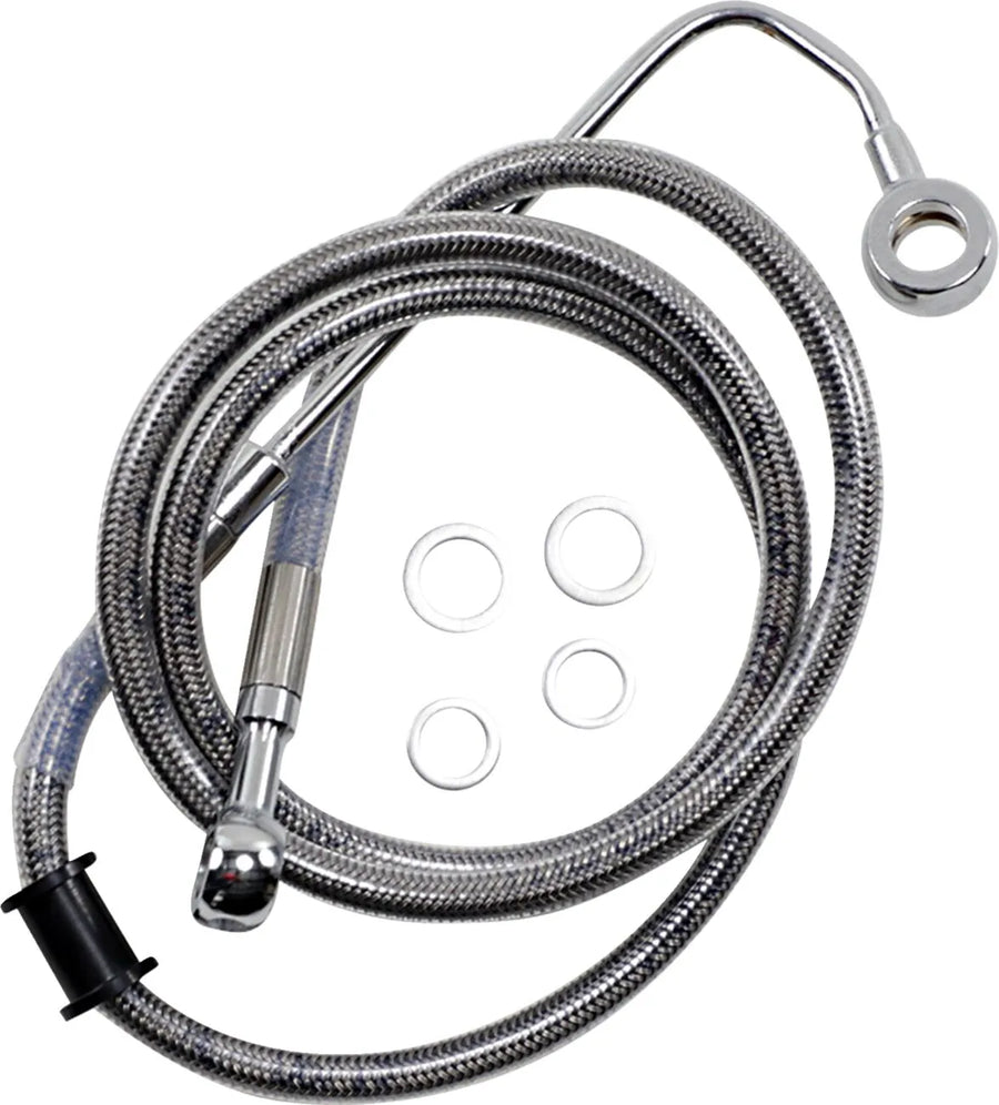 harley davidson flstc [DRAG SPECIALTIES] - Conduite de frein rallongée en acier inoxydable