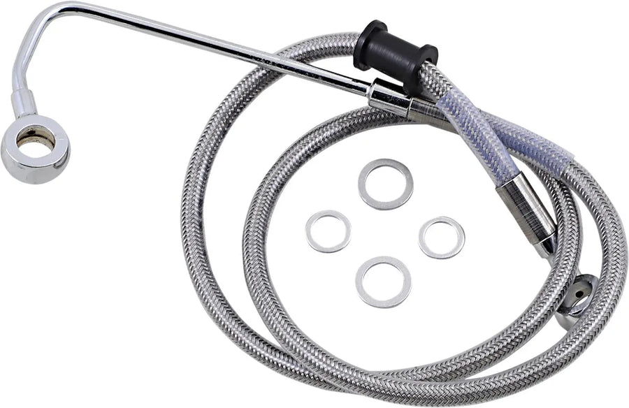 harley davidson fxsb [DRAG SPECIALTIES] - Conduite de frein rallongée en acier inoxydable