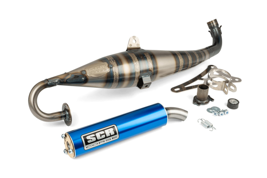 Aprilia SR Netscaper 50 2T LC - Pot d'échappement Handmade 70 bleu