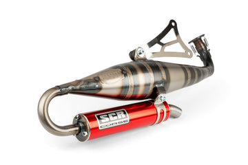 Aprilia SR Netscaper 50 2T LC - Pot d'échappement Handmade 70 rouge
