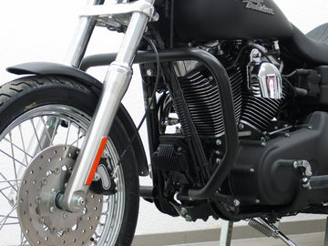 Harley Davidson Dyna Glide Low Rider [2015-2017] - barre de protection, grande version en tube de 38 mm, forme angulaire, noir