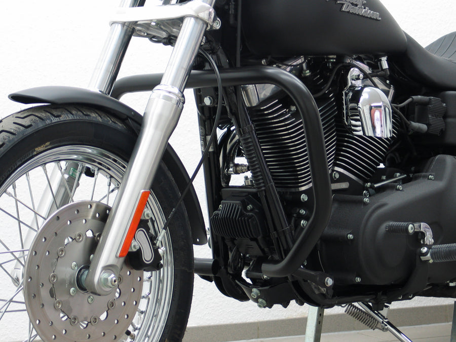 Harley Davidson Dyna Glide Low Rider [2015-2017] - Schutzbügel, große Ausführung aus 38 mm Rohr, eckige Form, schwarz