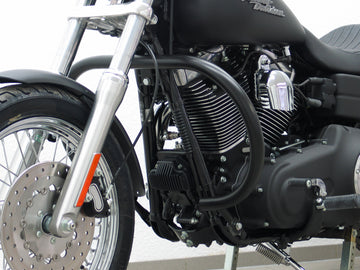 Harley Davidson Dyna Glide Low Rider [2015-2017] - barre de protection, grande version en tube de 38 mm, forme ronde, noir