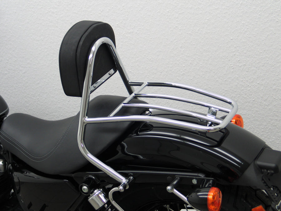 Harley Davidson Sportser EVO 883/1200 (Custom [2004-2020] - Bar sissy chauffeur avec oreillers et porte-bagages