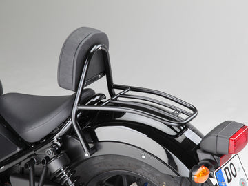Honda CMX 500 Rebel (PC56A) 2017- [2017] - Bar sissy pilote avec oreillers et porte-bagages, noir