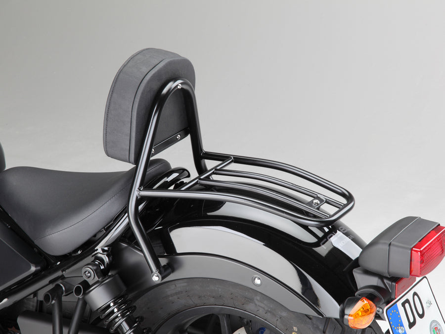 Honda CMX 500 Rebel (PC56A) 2017- [2017] - Bar sissy pilote avec oreillers et porte-bagages, noir