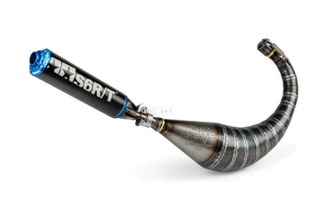 Derbi Senda X-Treme SM '05 - '10 50 2T D50B0 - Auspuff R/T 70-80 Schwarz/Blau