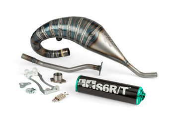 Derbi Senda X-Race SM '05 - '10 50 2T D50B0 - Auspuff R/T Hoch Schwarztürkis