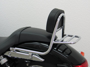 Honda Shadow Vt 750 C Black Spirit [2010-2011] - Sissy bar made of pipe with pillows and luggage rack