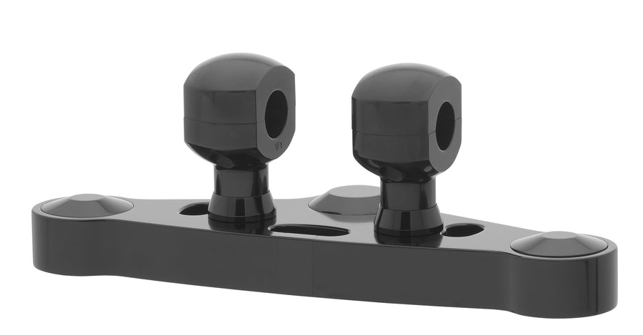 Aluminum riser for handlebars with 25-aluminum risers for handlebars with 25.4 mm (1 ′) Ø, 50 mm high, black anodized. With 1/2 ″ UNC thread.