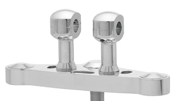 Aluminum riser for handlebars with 25-aluminum risers for handlebars with 25.4 mm (1 ′) Ø, 75 mm high, polished. With 1/2 ″ UNC thread.