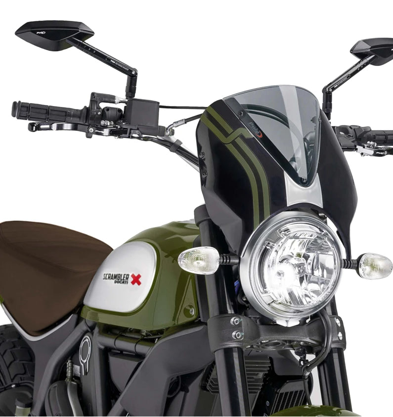 DUCATI SCRAMBLER 800 ICON DARK [2025] – RetroVision Windschild Visier – Getönt