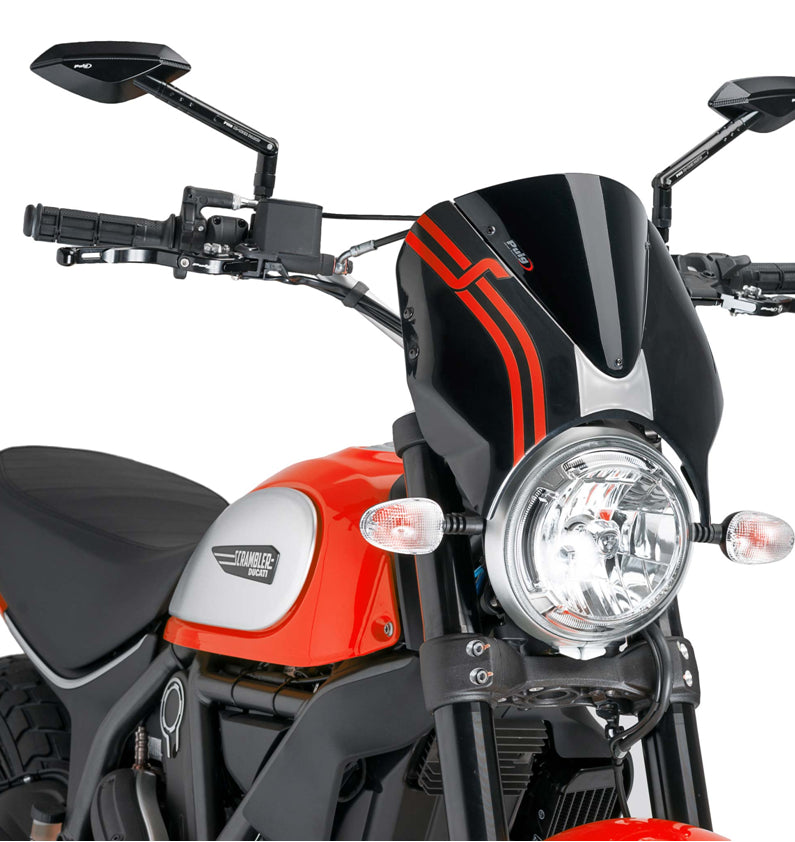 DUCATI SCRAMBLER 800 ICON DARK [2025] – RetroVision windshield visor