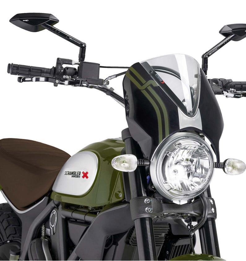 DUCATI SCRAMBLER 800 ICON DARK [2025] – RetroVision Windschild Visier – Getönt