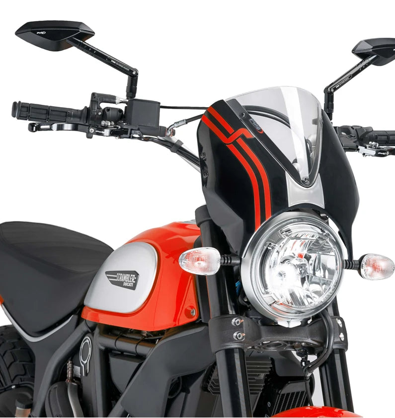 DUCATI SCRAMBLER 800 ICON DARK [2025] – RetroVision Windschild Visier – Getönt