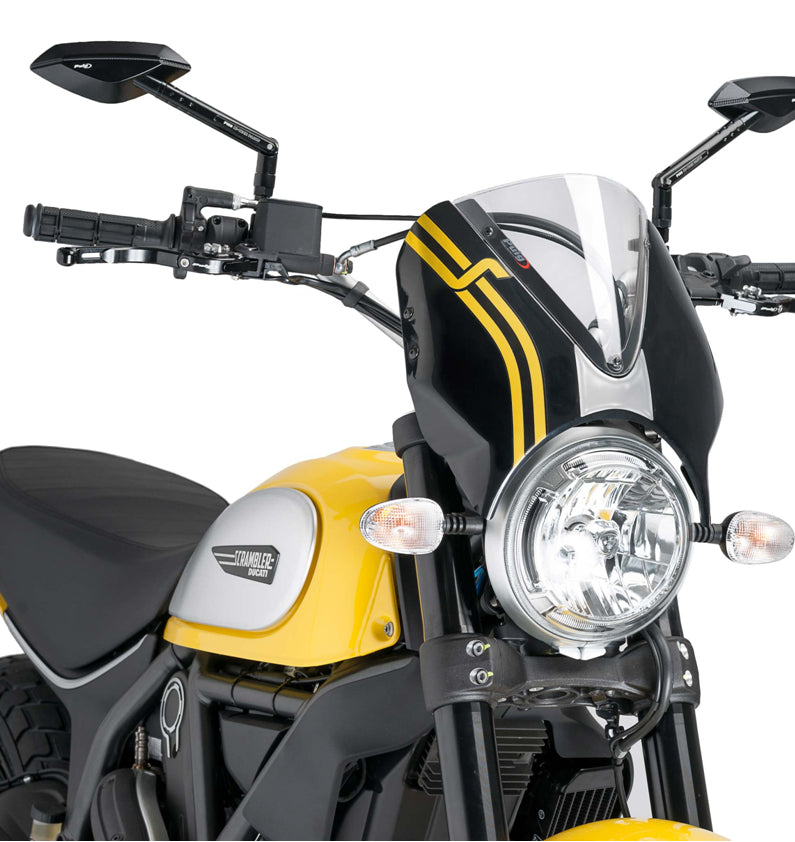 DUCATI SCRAMBLER 800 ICON DARK [2025] – RetroVision Windschild Visier – Getönt