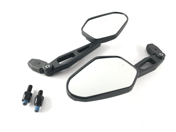 Universal mirror DIEGO [stock item] - ABS black adapter 2x M8-R E-tested - 0