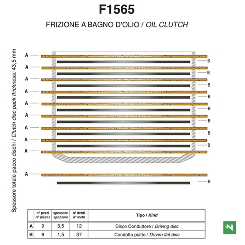 Ducati S 620 [NEWFREN] - Standard steel and friction disc clutch kit