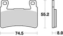 Honda Vtr 1000 Sp 1 [BREMBO] - Plaquettes de Frein Compétition Carbone Céramique - 07HO45RC