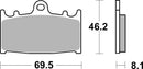 Kawasaki Zr 1100 [BREMBO] - Competition Carbon Keramik Bremsbeläge - 07KA13RC