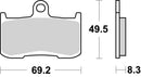 Kawasaki Z 900 [BREMBO] - Competition Carbon Ceramic Brake Pads - 07KA23RC