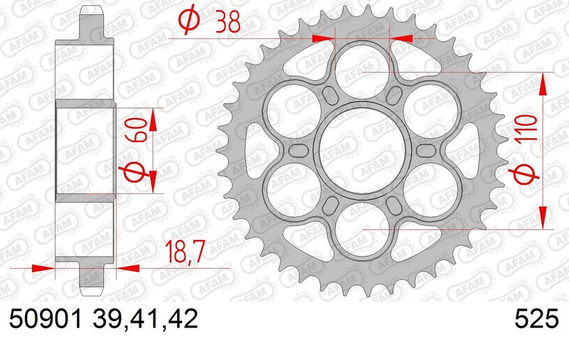 Ducati Monster 1200 [AFAM] - Sprocket steel standard - 525