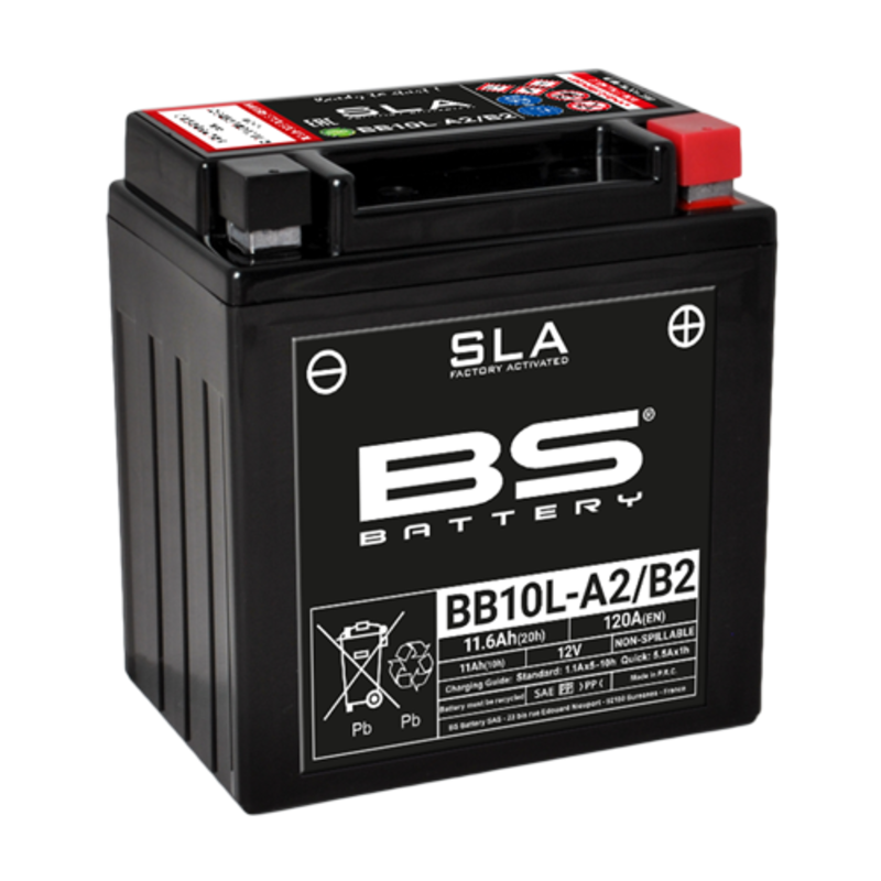 Suzuki Gs 500 [BS BATTERY] - Batterie sans entretien SLA activée en usine - BB10L-A2/B2