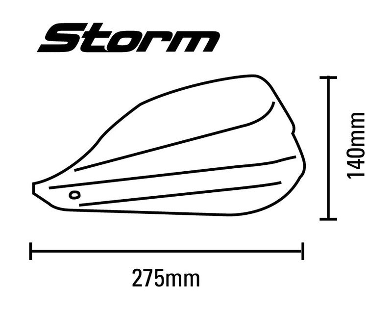 Triumph Trident 660 [BARKBUSTERS] - Storm Hanguads Set Single Point Clamp Mount Handlebar End Ø22mm Black