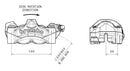 Ducati Panigale 1199 [BREMBO] - Etrier de frein avant gauche M50 titane Ø30mm-2
