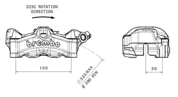 Honda Cb 1000 [BREMBO] - Etrier de frein Stylema avant gauche noir - 0