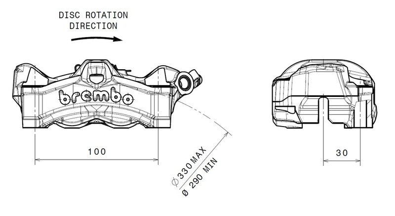 Honda Cb 1000 [BREMBO] - Stylema brake caliper front left natural