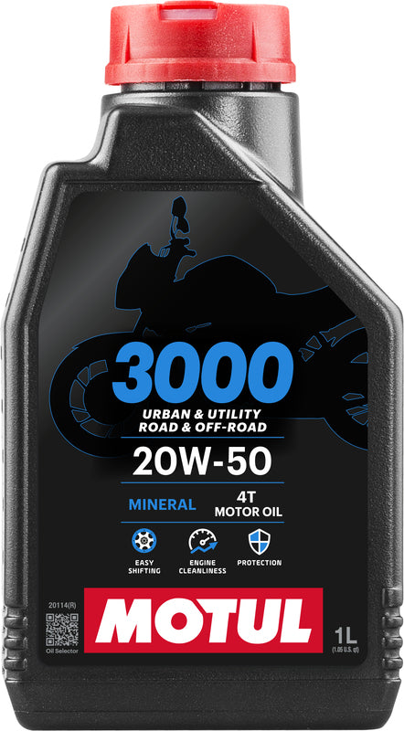 Huile moteur 20W50 4T 1L pour les motos [motul]