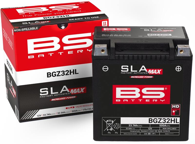 Harley Davidson Flhtc [BS BATTERY] - Batterie sans entretien SLA activée en usine - BGZ32HL