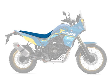 Yamaha Ténéré 700 [BLACKBIRD] - Rally Ride Sitzbezug - Schwarz/Blau - 2 Stück