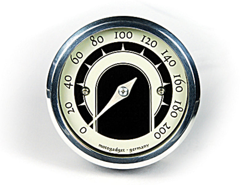 Analog Tacho motoscope tiny speedster, polierter Ring [MOTOGADGET]