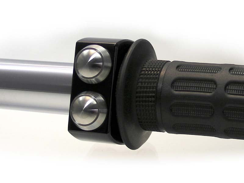 Interrupteur de guidon à moto 22 mm en acier inoxydable noir - Motogadget