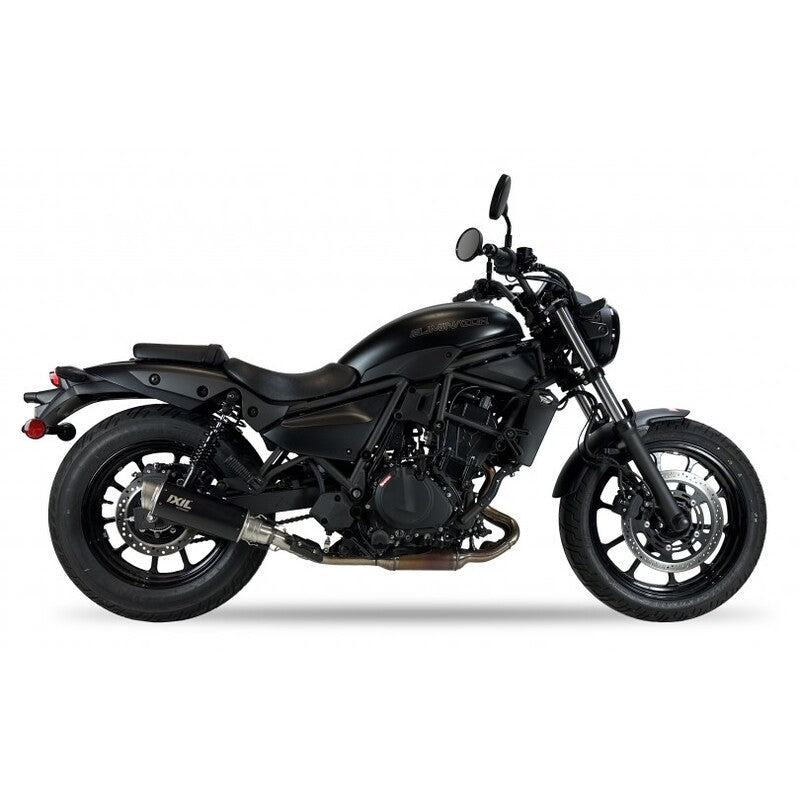 Kawasaki Eliminator 500 [IXIL] - Silencieux Slip-On RC3B Acier Inoxydable Noir