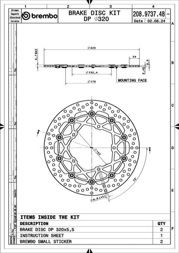 Yamaha Yzf R6 [BREMBO RACING] - UPGRADE Disques de frein flottants ronds Supersport - par paire