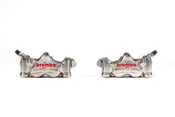 Aprilia Smv 1200 Dorsoduro [BREMBO RACING] - Paire d'étriers de frein GP4RX - 1mm (usinés CNC - chromés) (avec plaquettes) - 0