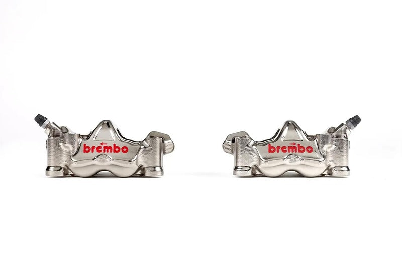 Yamaha Mt 10 [BREMBO RACING] - Pair of GP4RX - 18mm brake calipers (CNC machined - chrome plated) (with pads)