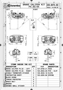 Triumph Speed ​​​​Triple 1200 Rs [BREMBO RACING] - UPGRADE Étriers de frein GP4-RB 4 pistons (la paire) avant, Ø 30/34 mm